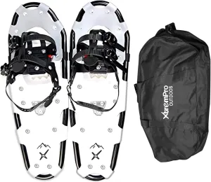Snowshoes,Lightweight Aluminum Frame,13-Point Heavy Duty Crampons,UV Shoe Decking, and Ratchet System for Secure Fit Complete with Carry Bag for Convenient Storage and Travel