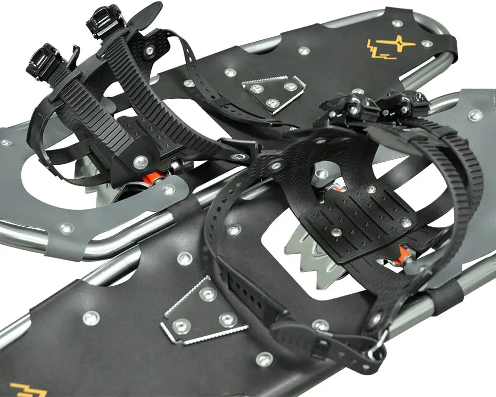 Snowshoes,Lightweight Aluminum Frame,13-Point Heavy Duty Crampons,UV Shoe Decking, and Ratchet System for Secure Fit Complete with Carry Bag for Convenient Storage and Travel