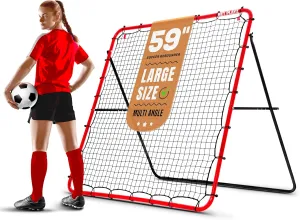 Soccer Rebounder Rebound Net, Kick-Back | Football Training Gifts, Aids & Equipment for Kids Teens & All Ages, Perfect Storage