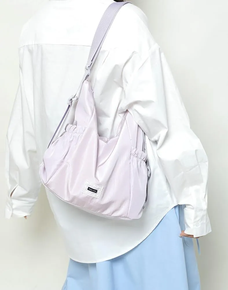 Soft Fabric Crossbody Bag for Women Large Shoulder Handbag Lightweight Tote Purse College Travel Work