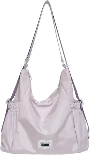 Soft Fabric Crossbody Bag for Women Large Shoulder Handbag Lightweight Tote Purse College Travel Work