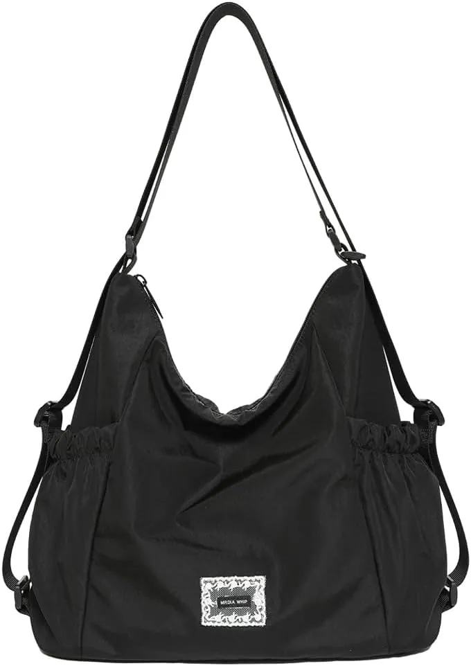 Soft Fabric Crossbody Bag for Women Large Shoulder Handbag Lightweight Tote Purse College Travel Work