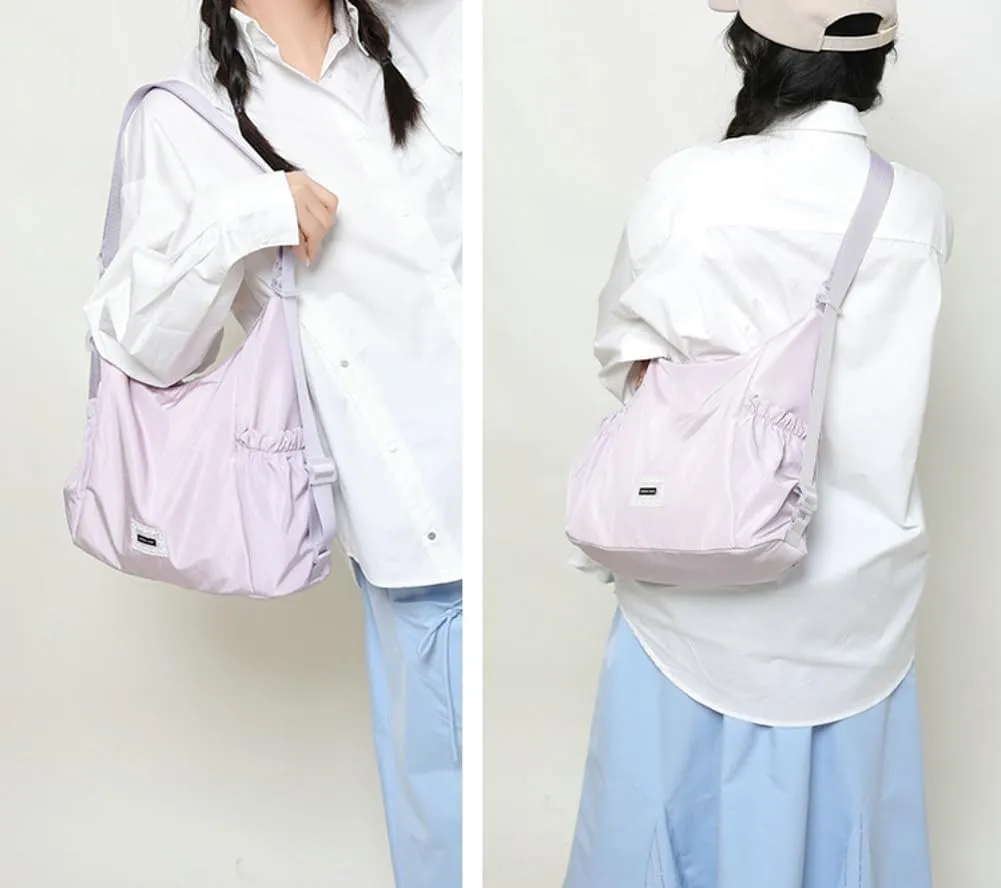 Soft Fabric Crossbody Bag for Women Large Shoulder Handbag Lightweight Tote Purse College Travel Work