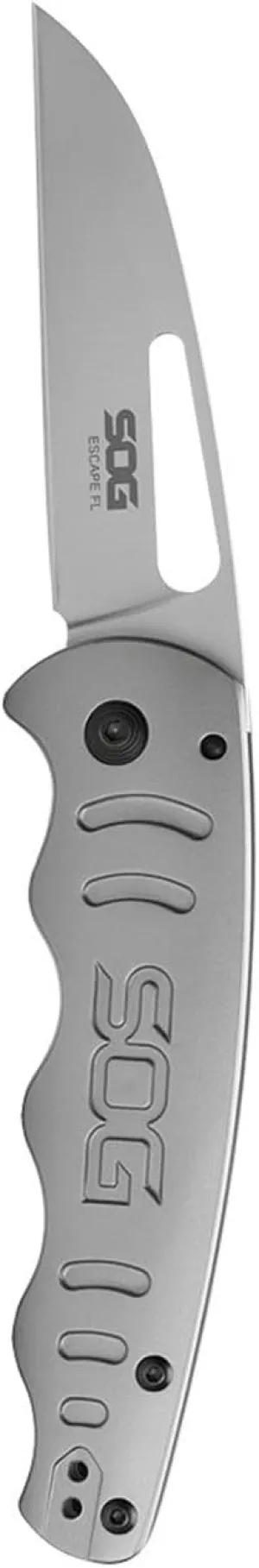 SOG Escape FL Professional Entry-Level Pocket Folding Knife | All-Metal Construction, Frame-Lock, Reversible Pocket Clip
