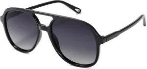 SOJOS Retro Polarized Aviator Sunglasses for Women Men Classic 70s Vintage Trendy Square Aviators SJ2174