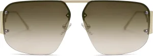SOJOS Trendy Aviator Sunglasses Mens Womens Retro Metal Rimless Frame Shades Lentes De Sol Para Mujer SJ1192