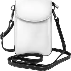 Solid color white Printed Women's Crossbody Phone Bag - Perfect for Travel and Shopping