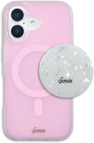 Sonix Case   Phone MagLink Snap Grip (Pearl Tort) for MagSafe iPhone 16 | Jelly Pink