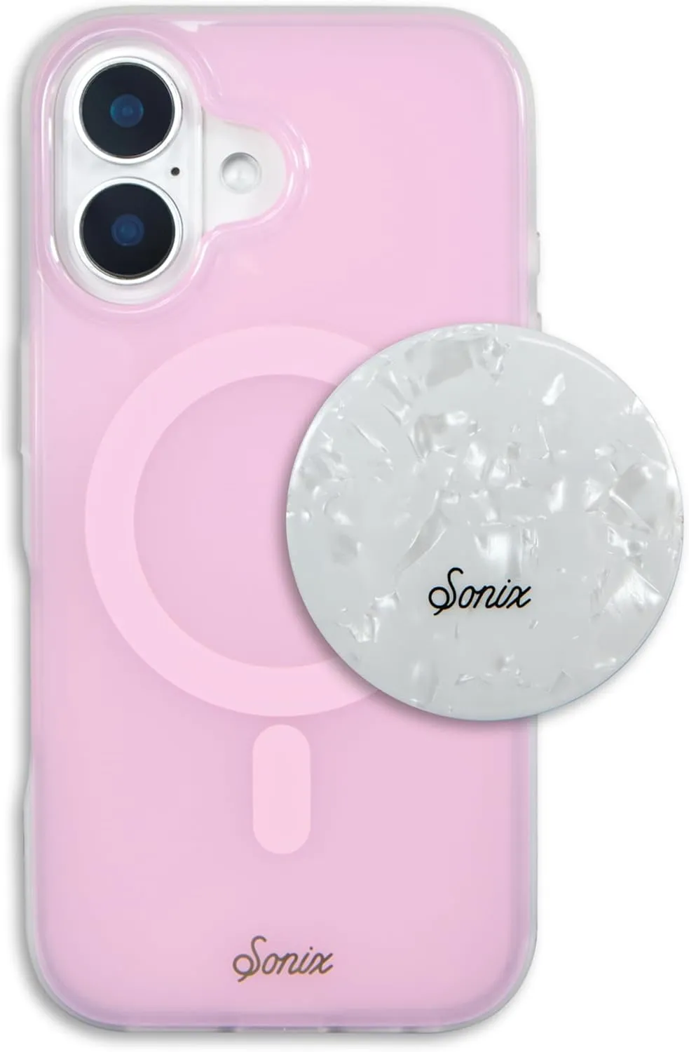 Sonix Case   Phone MagLink Snap Grip (Pearl Tort) for MagSafe iPhone 16 | Jelly Pink