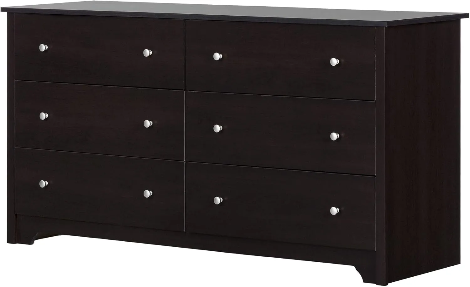 South Shore Vito 6-Drawer Double Dresser, Full, Chocolate