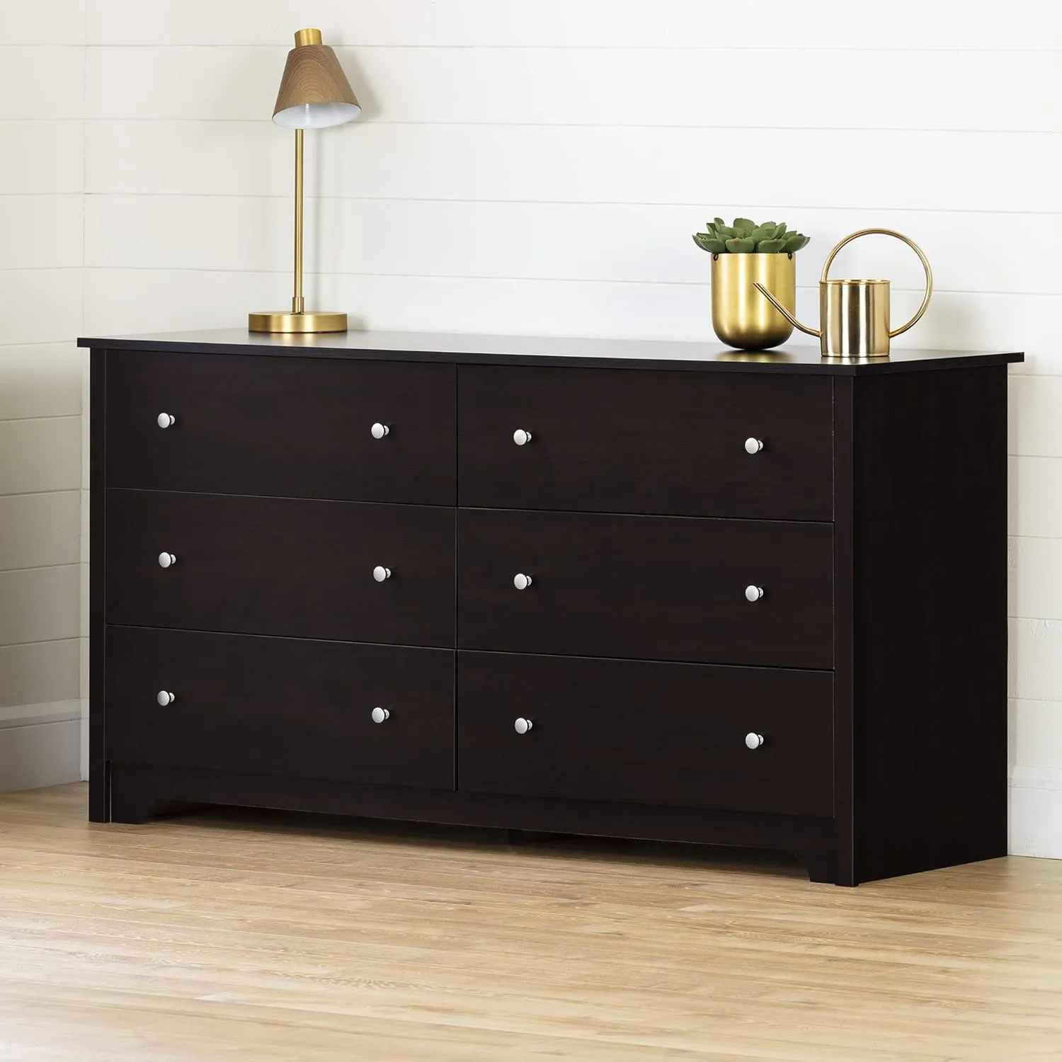 South Shore Vito 6-Drawer Double Dresser, Full, Chocolate
