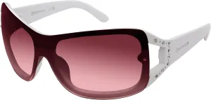 Southpole Women's 1098sp Embellished Wrap Uv400 Protective Rectangular Sunglasses. Cool Gifts for Her, 59 Mm