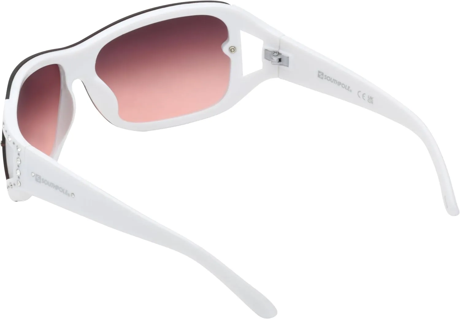 Southpole Women's 1098sp Embellished Wrap Uv400 Protective Rectangular Sunglasses. Cool Gifts for Her, 59 Mm