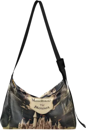 Space Large Leather Crossbody Bag, Shoulder Sling Bag for Men, Cross Body Leather Shoulder Bag