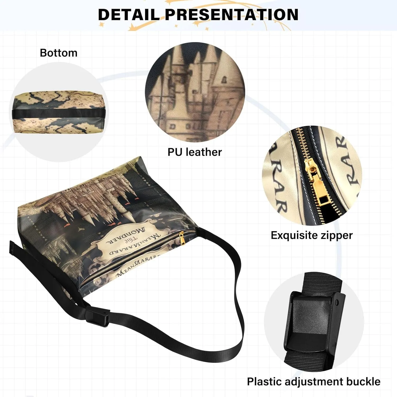 Space Large Leather Crossbody Bag, Shoulder Sling Bag for Men, Cross Body Leather Shoulder Bag