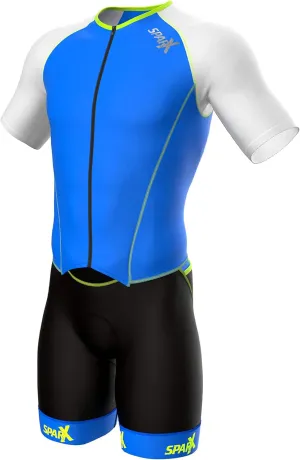 Sparx Mens Elite Aerosuit Triathlon Suit Mens Short Sleeve Tri Suit Skinsuit