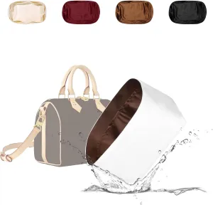 Speedy 30 Purse Organizer Bag, Lightweight Portable Purse Inner Compatible with LV Speedy 30 Bag, Made of Waterproof Dupontpaper Surface and Silky Satin Lining (Speedy 30, Chocolat)