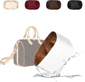 Speedy 30 Purse Organizer Bag, Lightweight Portable Purse Inner Compatible with LV Speedy 30 Bag, Made of Waterproof Dupontpaper Surface and Silky Satin Lining (Speedy 30, Gold)