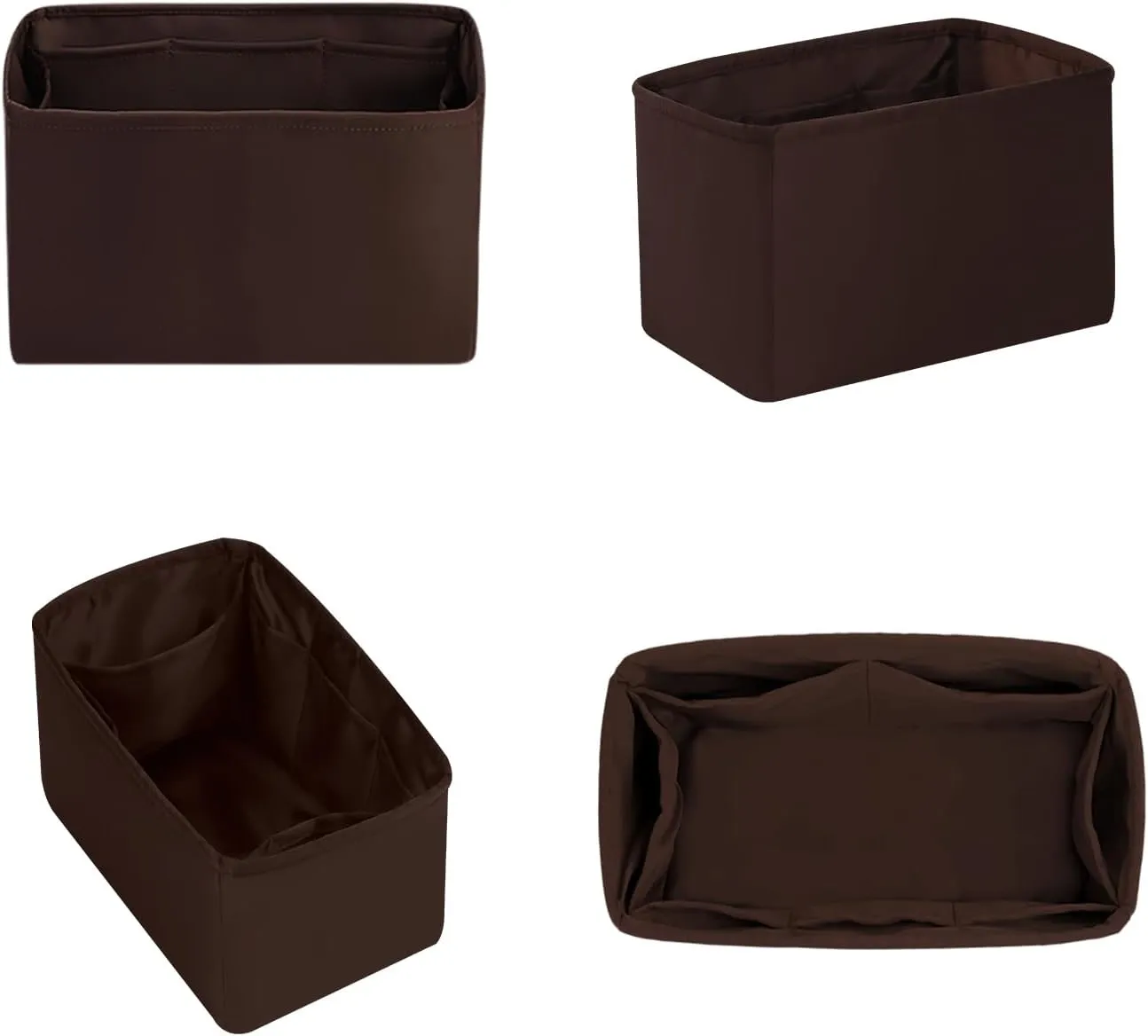 Speedy 35 Bag Organizer Insert, Silky Handbag Insert for Speedy Bags, Purse Organizer with Large Capacity, for Women Handbags (Chocolat, Speedy35)
