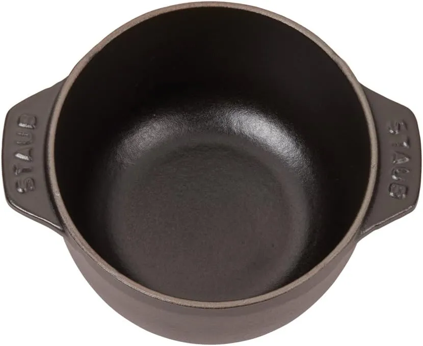 Staub Cast Iron 0.75-qt Petite French Oven - Matte Black, Made in France