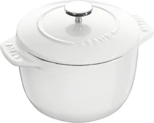 Staub Cast Iron 1.5-qt Petite French Oven - Matte White, Made in France