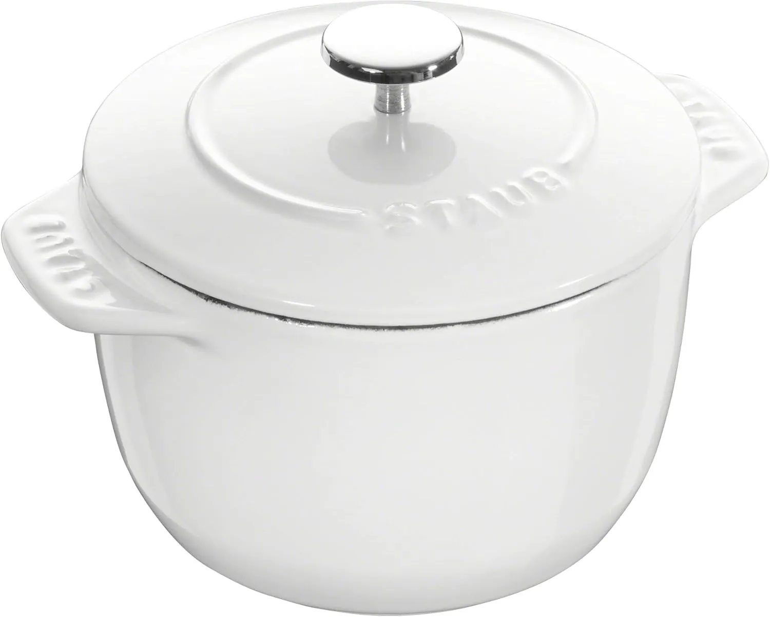 Staub Cast Iron 1.5-qt Petite French Oven - Matte White, Made in France