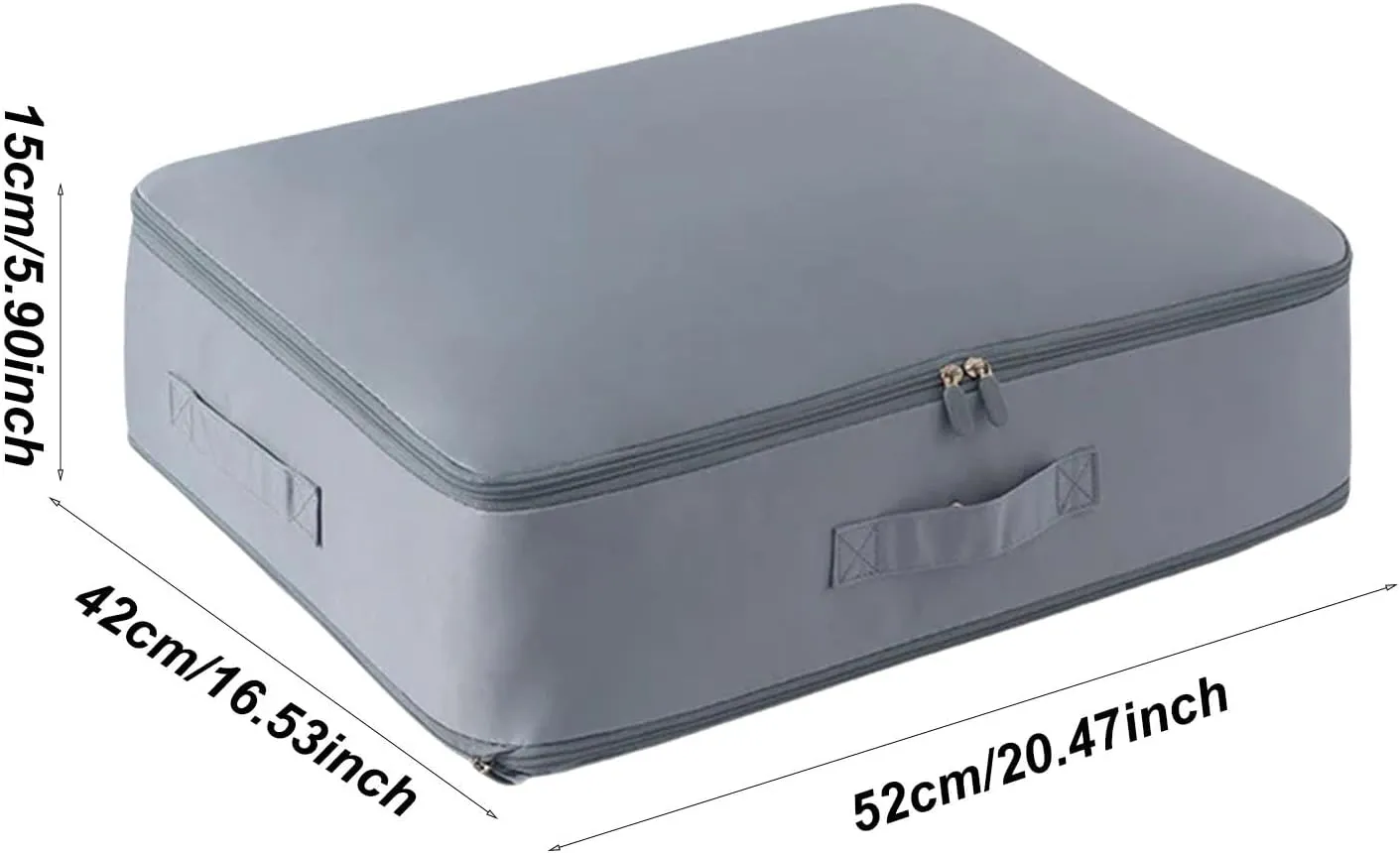 Storage Bags for Clothes, Foldable Blanket Clothing Storage Bags with Lids and Reinforced Handle, 2024 New Ultra Space Saving Se-lf Compression Organizer, Blue/L, NL39G0Q60BUT8DMHE