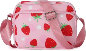 Strawberry Purse for Girls, Cute Crossbody Purse, Birthday Christmas Gifts for 6 8 10 12 Year Old Girls