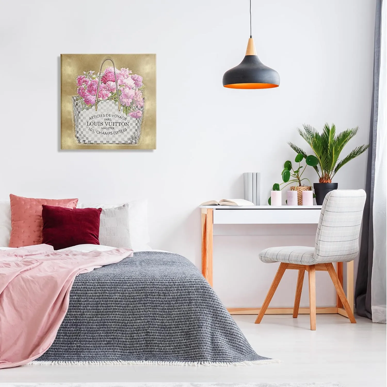 Stupell Industries Glam Peony Purse Canvas Wall Art by Madeline Blake