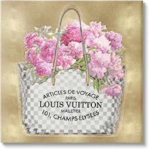 Stupell Industries Glam Peony Purse Canvas Wall Art by Madeline Blake