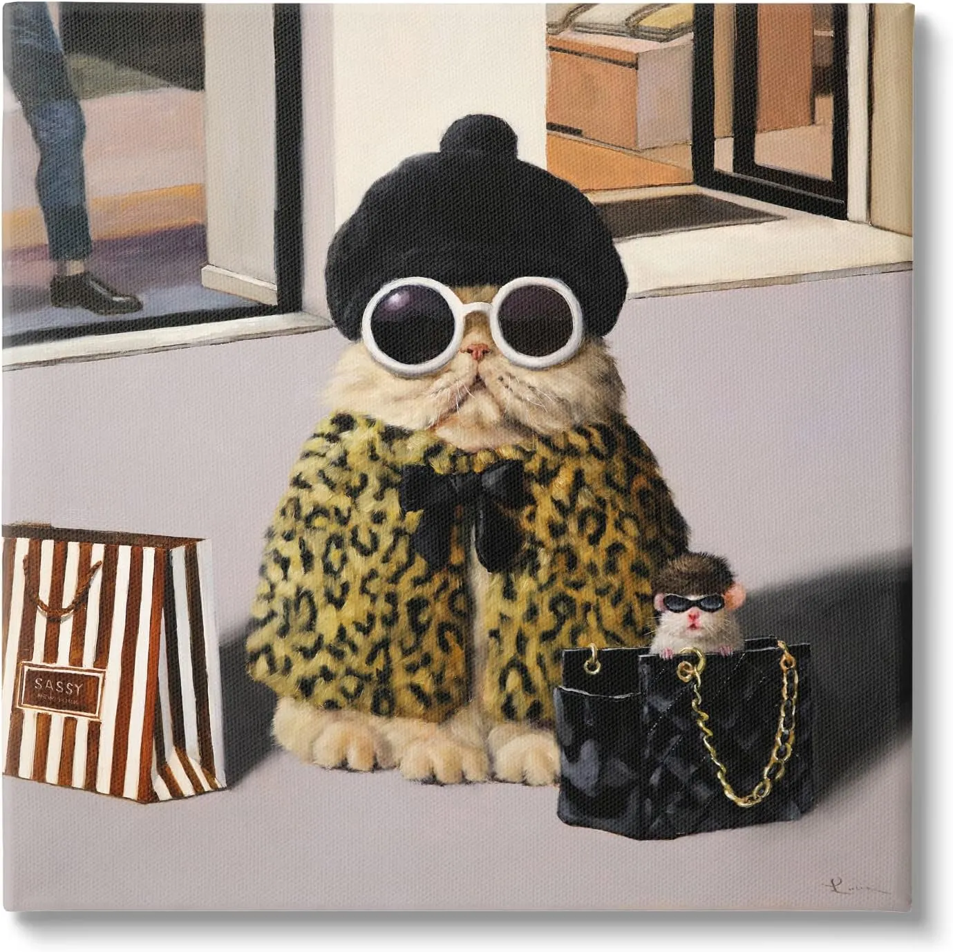 Stupell Industries Sassy Glam Cater Fashion Couture Handbag, Design by Lucia Heffernan