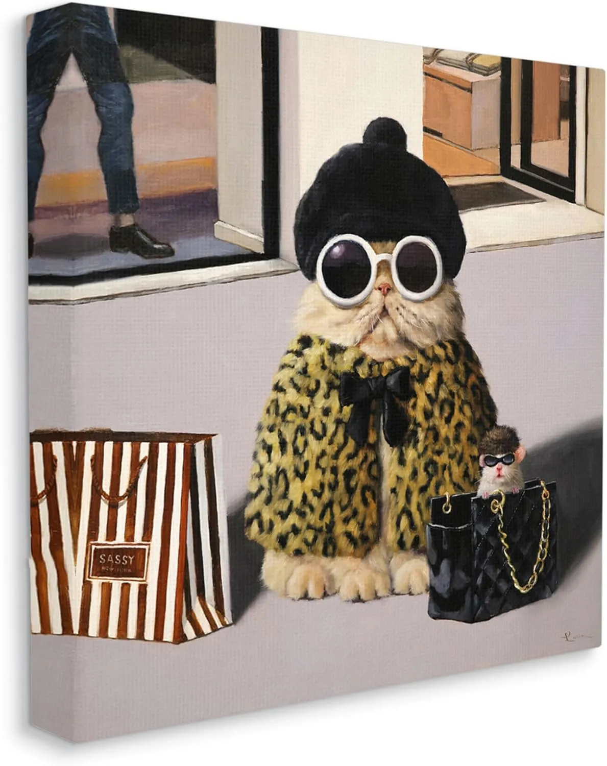 Stupell Industries Sassy Glam Cater Fashion Couture Handbag, Design by Lucia Heffernan