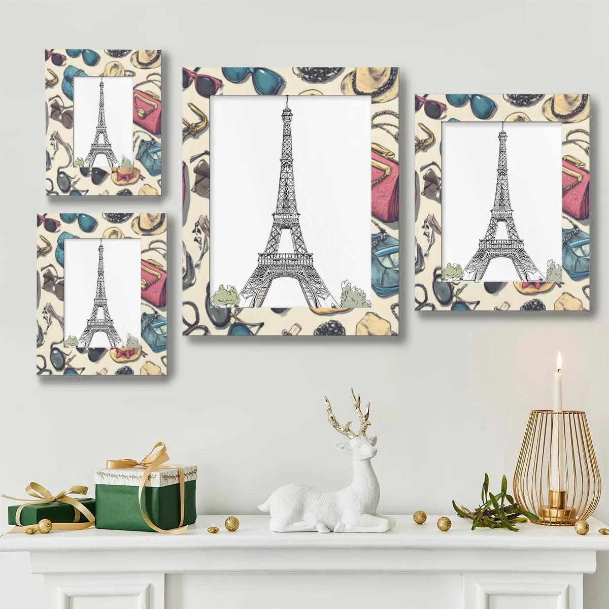 Sunglasses Bag 11 * 14 Picture Frame Rectangular Photo Frame Timber Frame Acrylic Panel Suitable for Wall or Desktop Display Beige