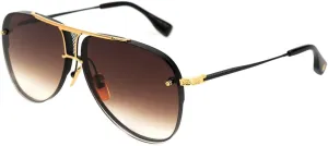 Sunglasses Dita DECADE TWO DRX 2082 B-BLK-GLD Matte Black18k Gold w/ Dark Brown