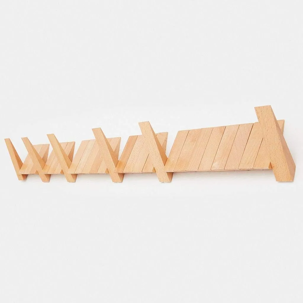 Switchboard Natural Wooden Coat Hooks Hangers. Beech Wall Mounted Hat, Back Pack, Baseball Hat, Towel, Purse Decorative and Heavy Duty Hangars. Contemporary Wall Coat Hook.