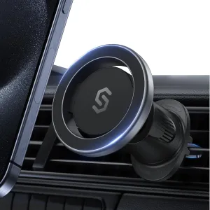 SYNCWIRE for MagSafe Car Mount, Flexible Rotation Magnetic Phone Holder for Car Vent, Hands Free Car Air Vent Phone Holder Clip Universal Compatible with iPhone 16 Pro Max 15 14 13 12 MagSafe Case