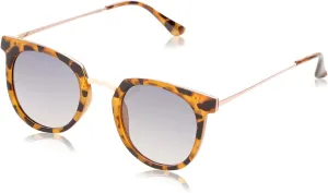 TAHARI womens Th713 Metal Bridged UV Protective Women s Round Sunglasses Elegant Gifts for Women 49 mm, Tortoise, mm US