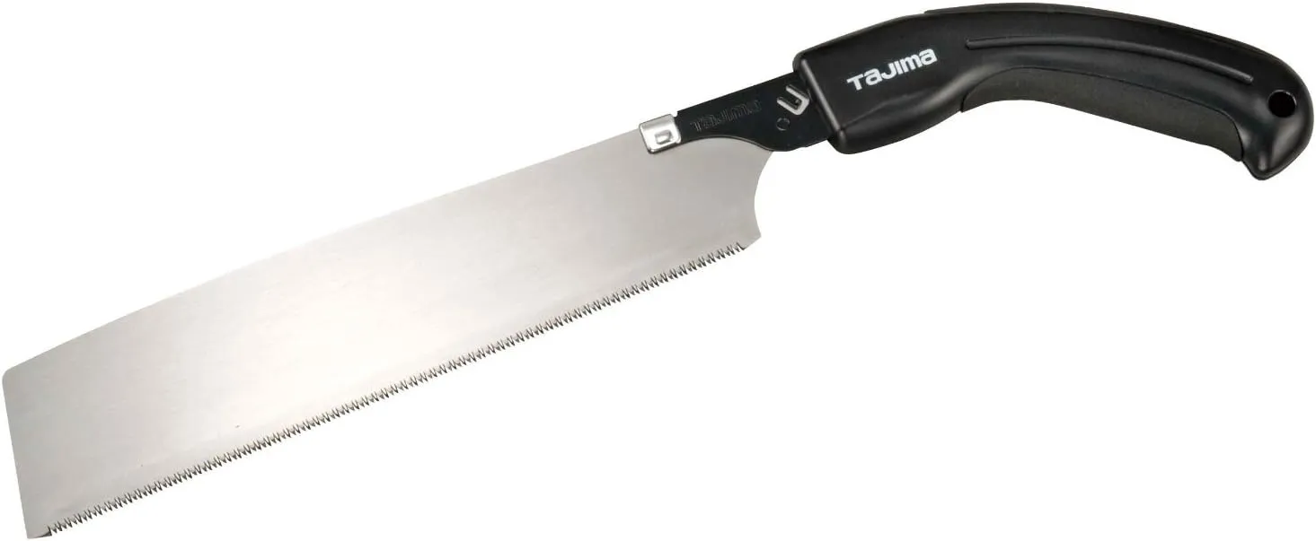 TAJIMA Pull-Stroke Saw - 265 mm x 16 TPI Japanese Flush Cut Hand Saw with Quick-Release Blade & Non-Slip Elastomer Handle - JPR-265