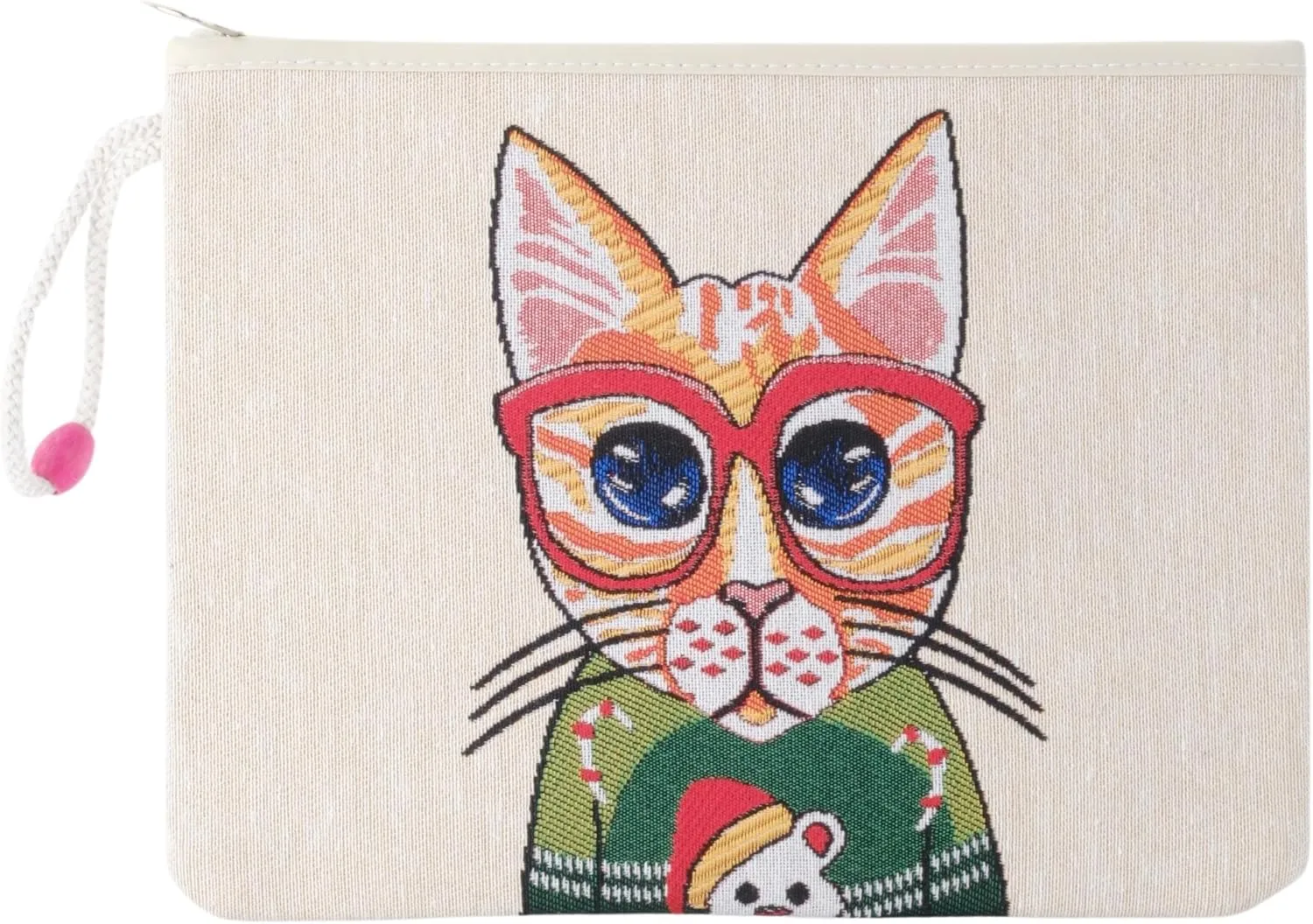 Tapestry Gobelin Handbag, Handmade Clutch Purse with Wrist Strap, Bohemian & Vintage Design, Artistic Embroidered Bag, Unique Gift for Women