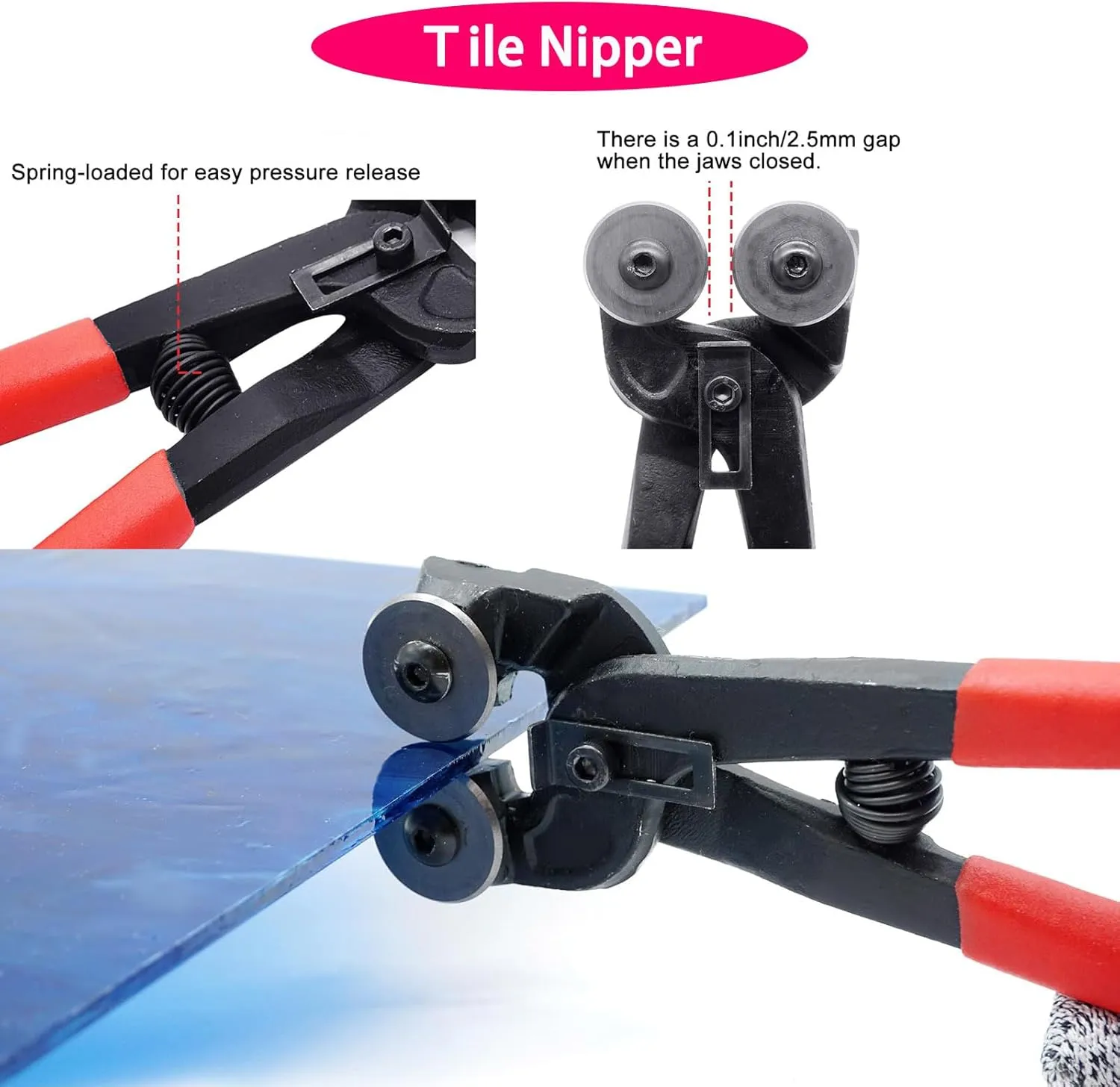 Tayfeim Glass Cutter Tool Glass Cutting Tool Set Kit with Glass Running Pliers Breaking Pliers Wheeled Tile Nippers Zipper Package, Oil Feed Glass Cutter for Stained Glass Mirror Tile Cut