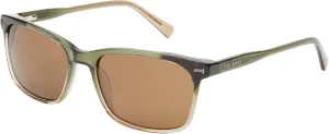 Ted Baker TMS170 Men's Rectangle Polarized Sunglasses, 56 mm, UV400 Protection
