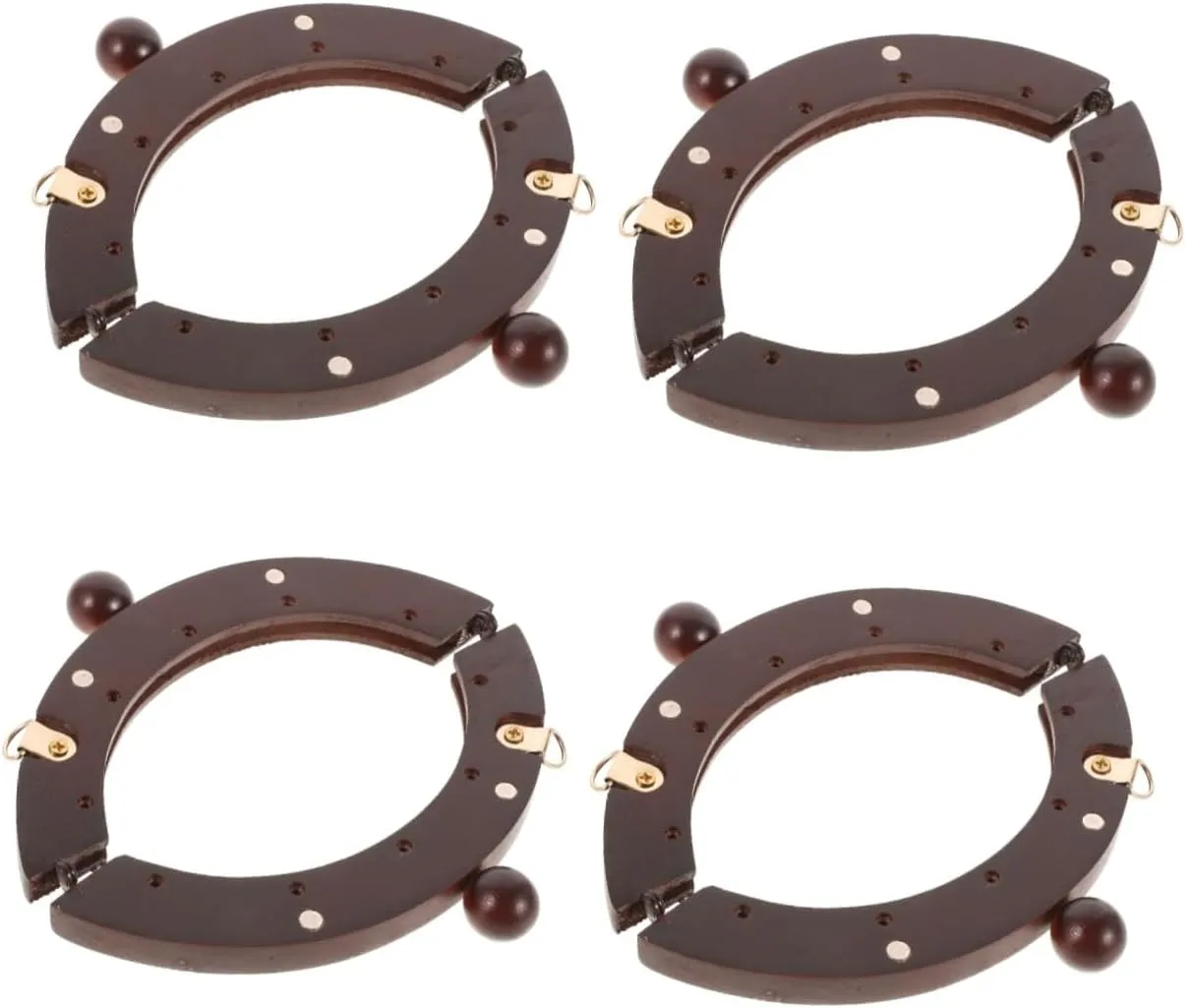 TEHAUX 4 Sets DIY Bag Making Handles Wood Purse Handles Replacements for Stylish and Beautiful Bags