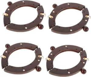 TEHAUX 4 Sets DIY Bag Making Handles Wood Purse Handles Replacements for Stylish and Beautiful Bags