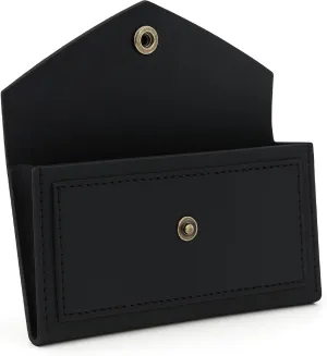 The Antiq Black Genuine Leather Wallets for Women - Stylish Money Bag Leather Cash Envelope Wallet & Mobile Holder - Travel Money Pouch for Cash Small Money Bag for Cash Budgeting Currency Holder