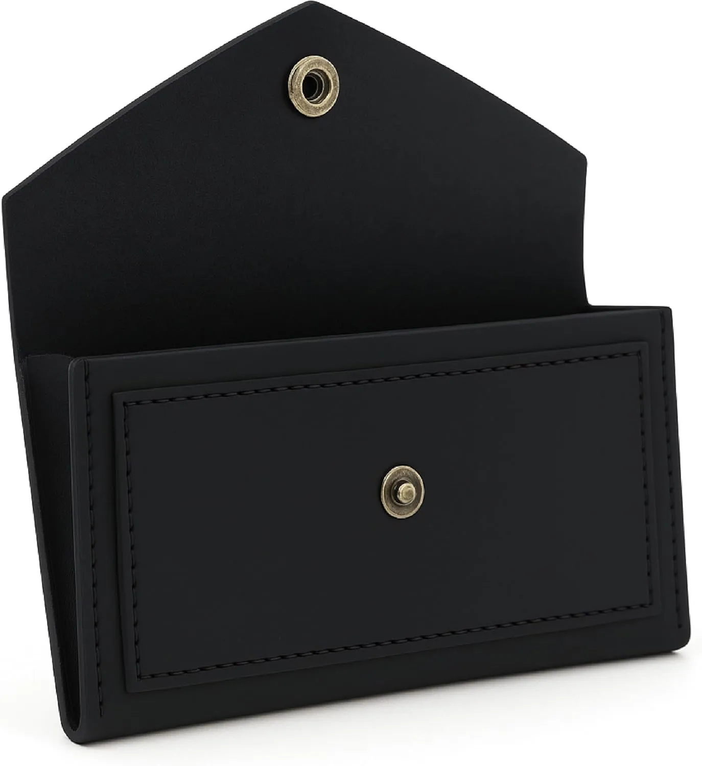 The Antiq Black Genuine Leather Wallets for Women - Stylish Money Bag Leather Cash Envelope Wallet & Mobile Holder - Travel Money Pouch for Cash Small Money Bag for Cash Budgeting Currency Holder