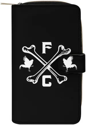 The Fighting Cocks Purses for Women Zipper Leather Clutch Purse Travel Handbag Card Case Wallet