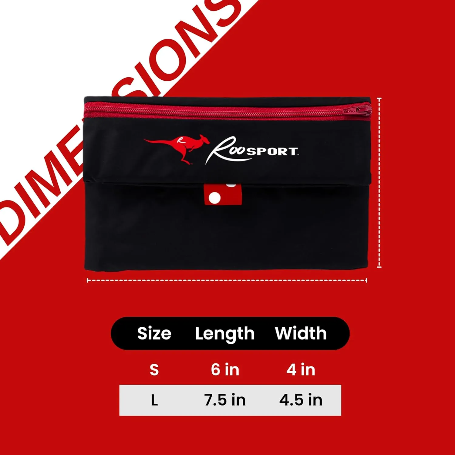 The RooSport Magnetic Running Pouch - Magnetic Pocket to Hold Cell Phone, Wallet, Earphones - Securely Carry Essentials While Running - Magnetic Closure for Convenience