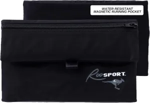 The RooSport Magnetic Running Pouch - Magnetic Pocket to Hold Cell Phone, Wallet, Earphones - Securely Carry Essentials While Running - Magnetic Closure for Convenience