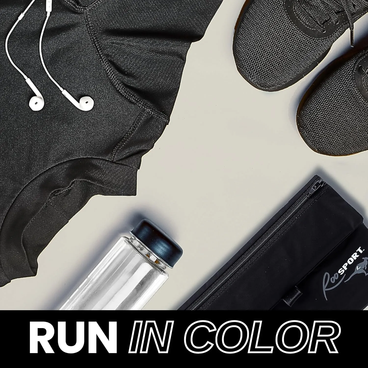 The RooSport Magnetic Running Pouch - Magnetic Pocket to Hold Cell Phone, Wallet, Earphones - Securely Carry Essentials While Running - Magnetic Closure for Convenience