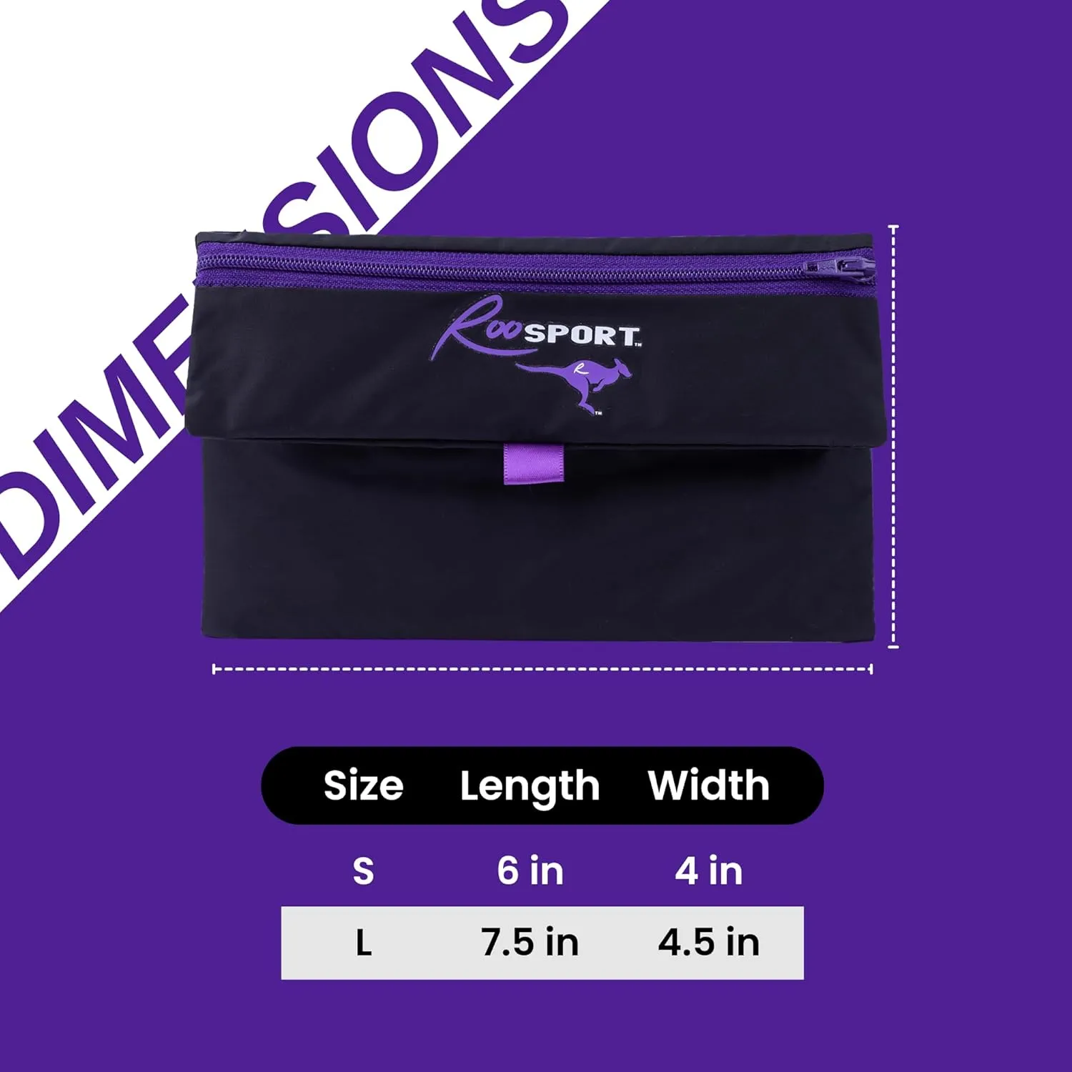 The RooSport Magnetic Running Pouch - Magnetic Pocket to Hold Cell Phone, Wallet, Earphones - Securely Carry Essentials While Running - Magnetic Closure for Convenience